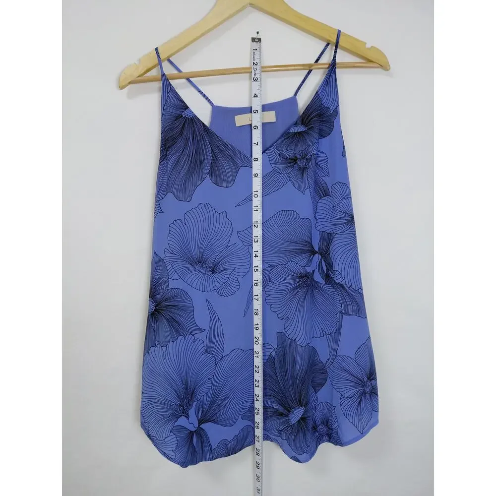 Loft Blue Floral Lightweight Tank Women Size M